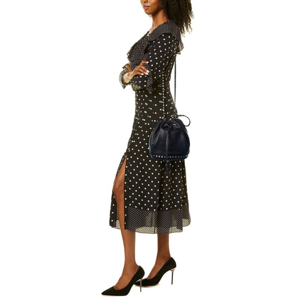 Valentino Rockstud Grainy Leather Bucket Bag, Black - Picture 4 of 4
